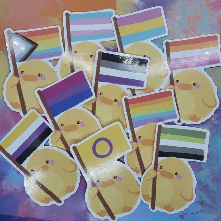 Bird Pride Flag Sticker Image 5