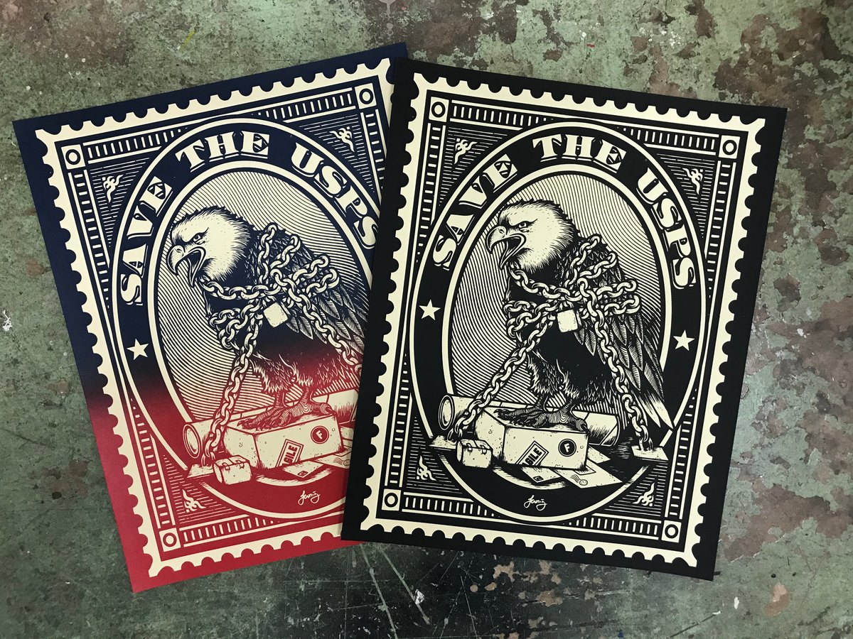 Save the USPS Posters Scraped Knee The Art of Matt Leunig