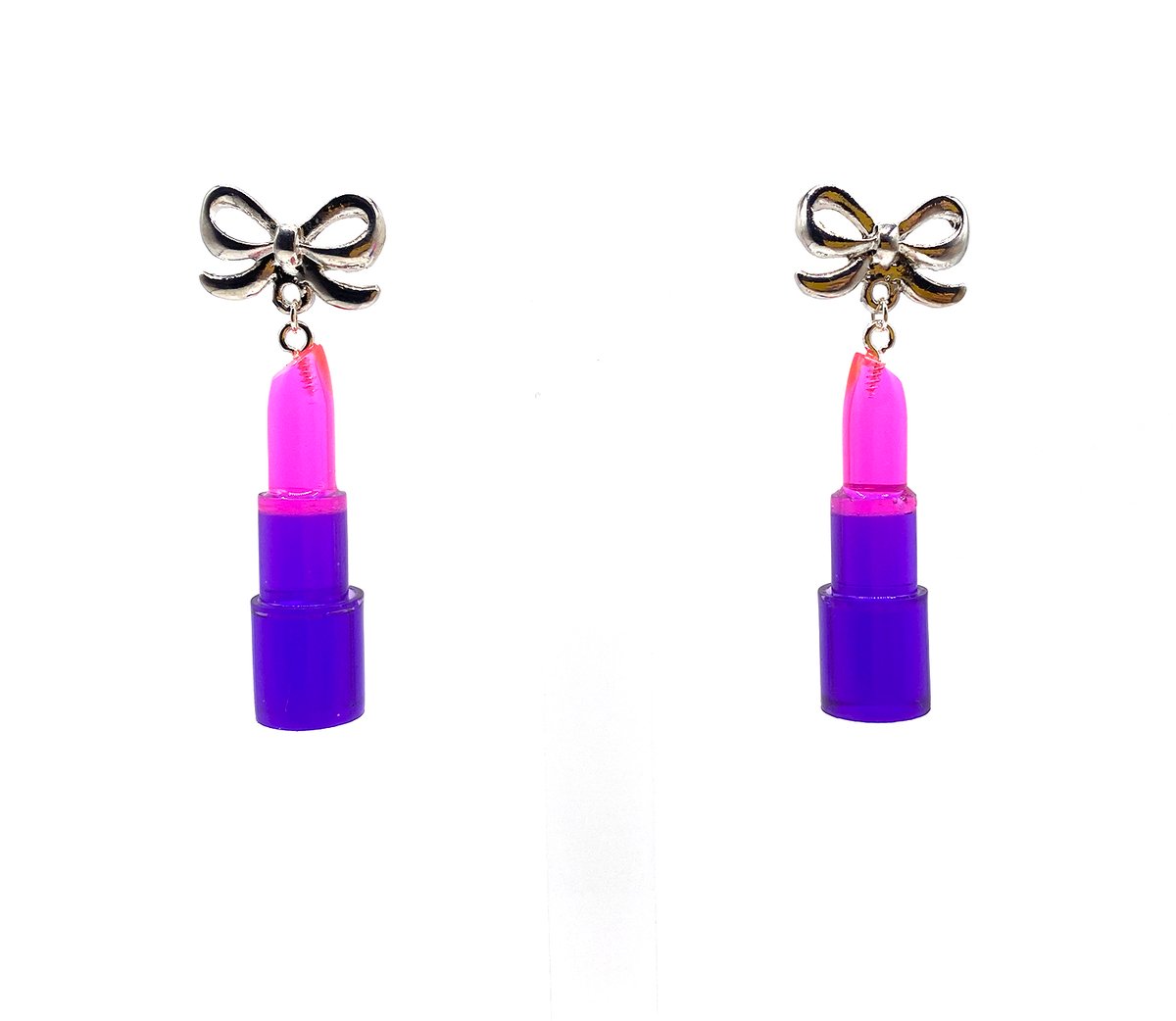 Image of Purple Crystal Lippy Statement earrings
