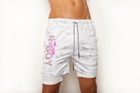 Image 1 of R-BOY 2-IN-1 White Camouflage Athletic Compression Shorts