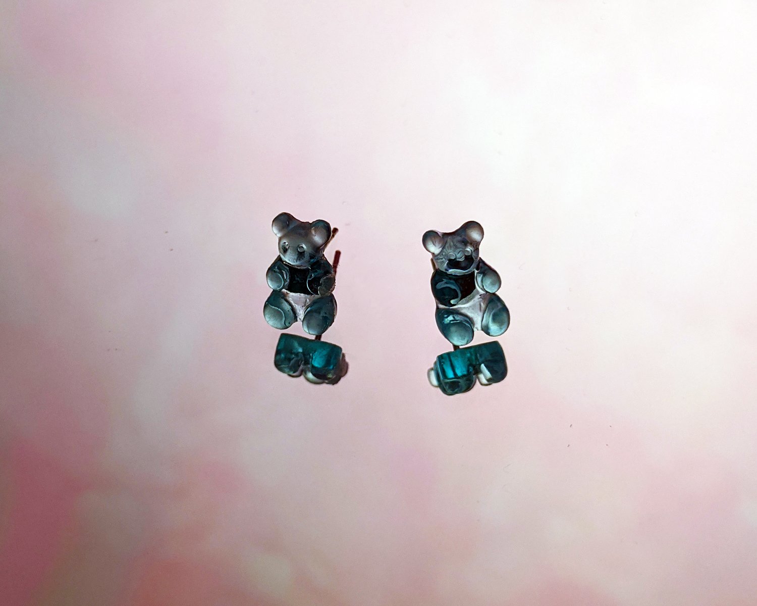 Image of CATCALL Gummy Bear Silver Plated Stud Earrings.