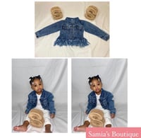 Distressed Fringe Jean Jacket 