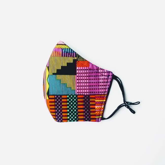 The Kente Face Mask | Nose Bridge |Filter optional