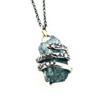 Image 1 of raw aquamarine necklace