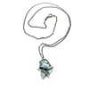 one of a kind raw aquamarine necklace
