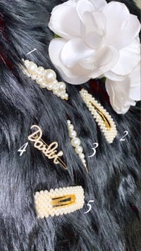 Image 1 of Elegant Pearl Hair Clips