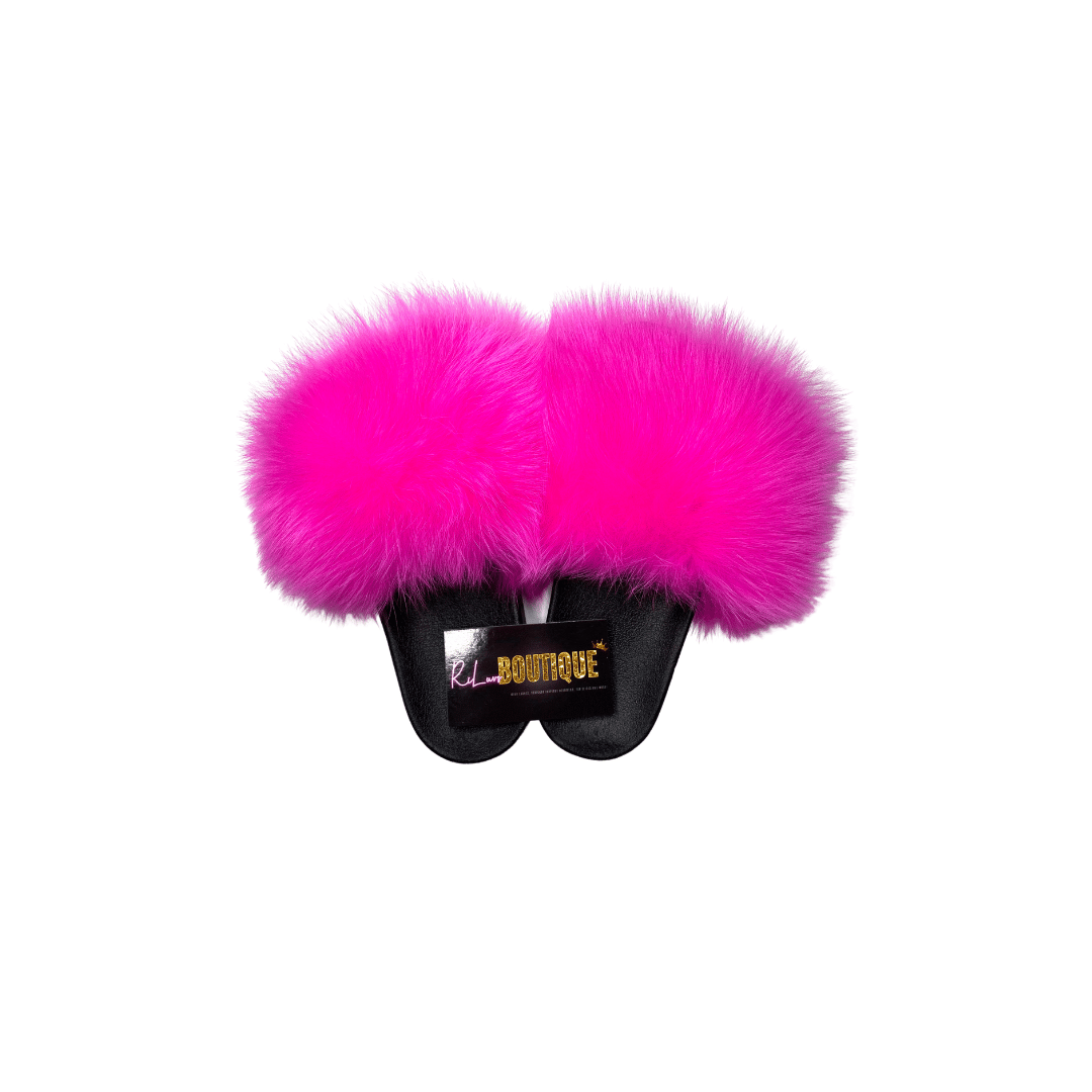 Pink XL Fur Slides | RiLuvsBoutique