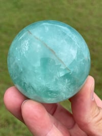 Image 2 of Aqua Fluorite Crystal Sphere #1830