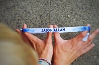 Image 2 of Official Jason Allan Wristband Blue