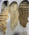 613 Blonde with Black Natural Roots Frontals 