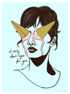 Image of I Only Have Eyes For You - ice cream themed illustration