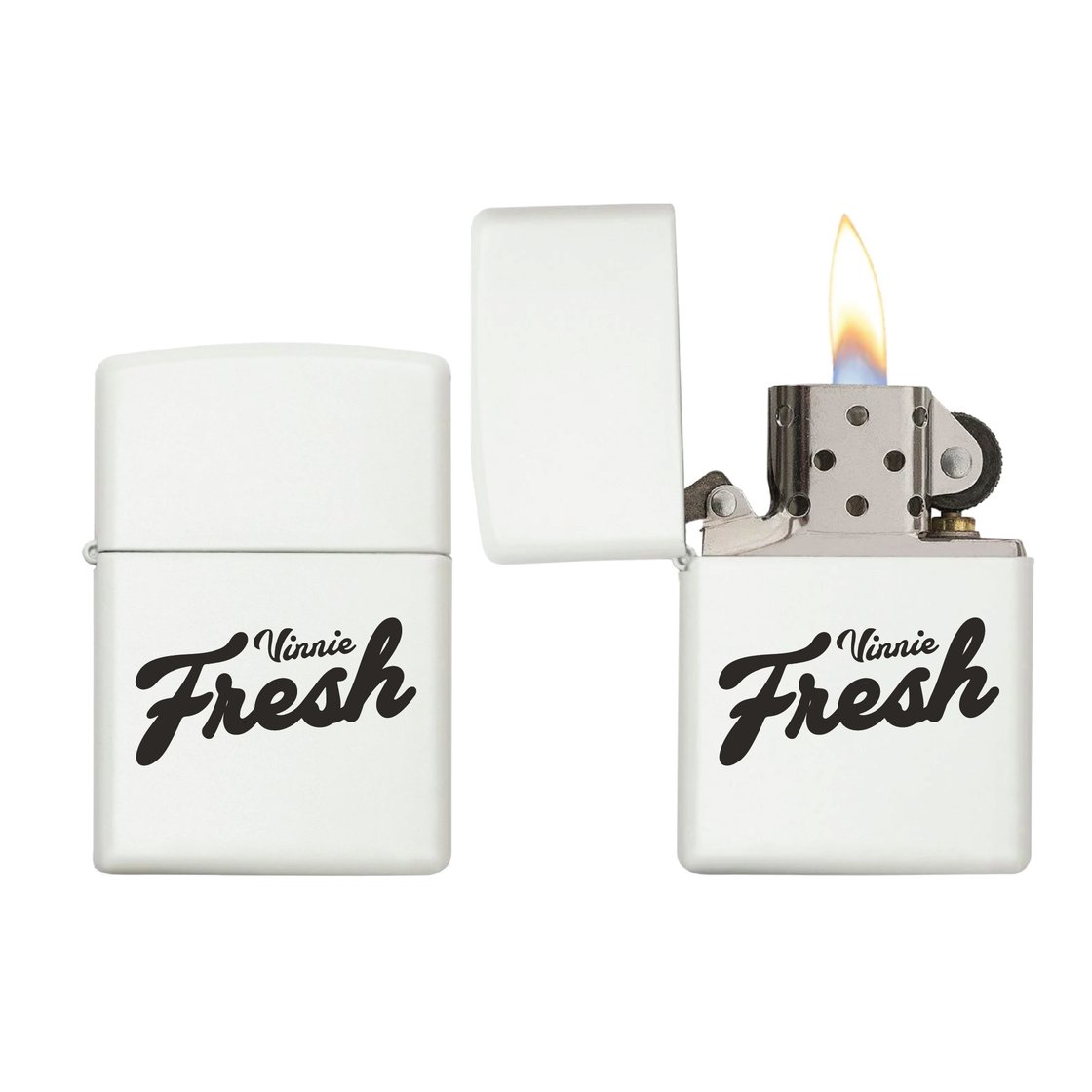 Image of Vinnie Fresh Wind Proof Lighter Black Logo