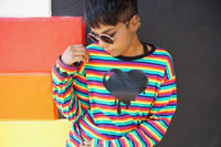 Image 1 of Rainbow Hearts Long Sleeve