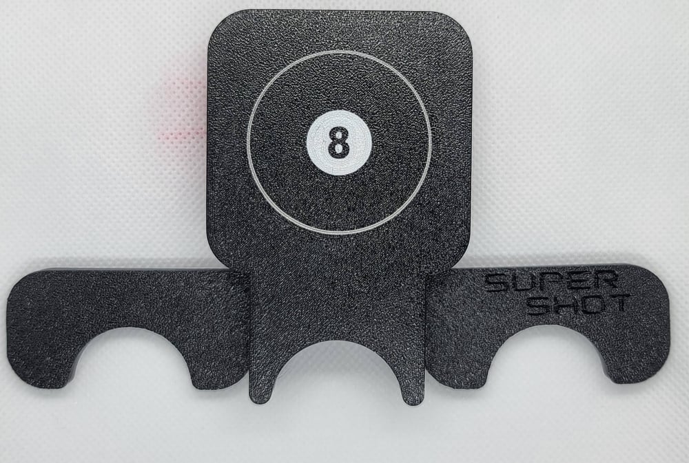 Custom Series 3D printed 3 place folding cue stick holder Super Shot