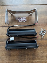 Image 3 of Honda Ruckus / Chuckus Double Headlight Bracket and Double 7"  LED Bar
