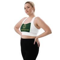 Image 4 of All-Over Print Recycled Longline Sports Bra