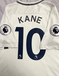 Image 1 of Tottenham Hotspur “KANE 10” 2017/18 Home Shirt + PL patches, L