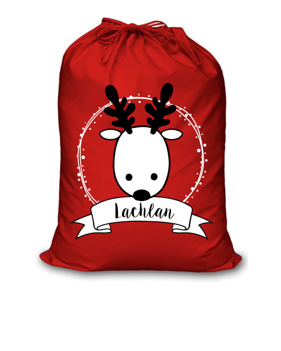 Image of Personalised Christmas Santa Sack - Reindeer Name