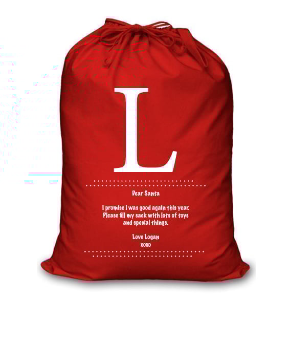 Image of Personalised Christmas Santa Sack - Letter To Santa