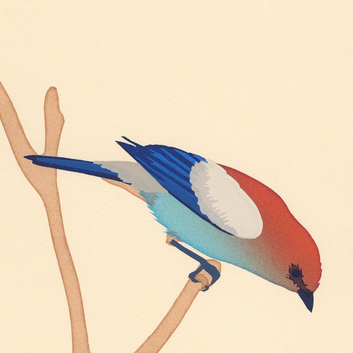 Image of Chestnut-Headed Tanager Screen Print