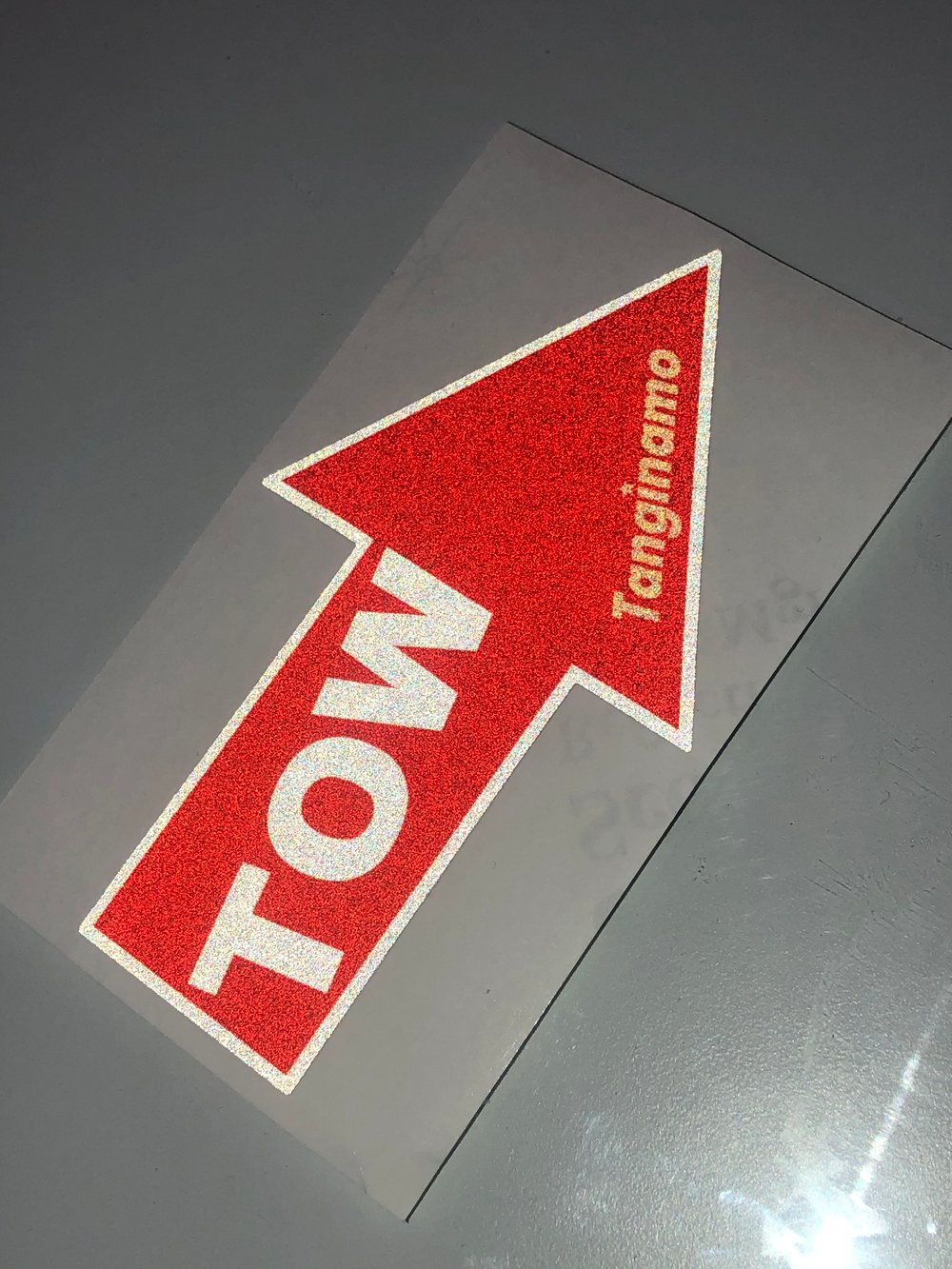 Image of TANGINAMO TOW STICKER REFLECTIVE