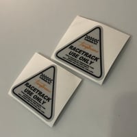 Image 1 of RACE TRACK ONLY STICER REFLECTIVE (PAIR)