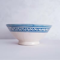 Image 2 of MOROCCAN CERAMIC SERVING BOWL - BLUE 