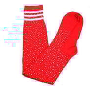 Image 2 of Red and White Bling 4 me socks 