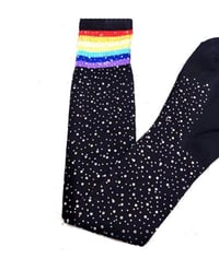 Image 2 of Black Rainbow Bling 4 me Socks 