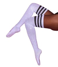 Image 1 of White and Black Bling 4 me socks 