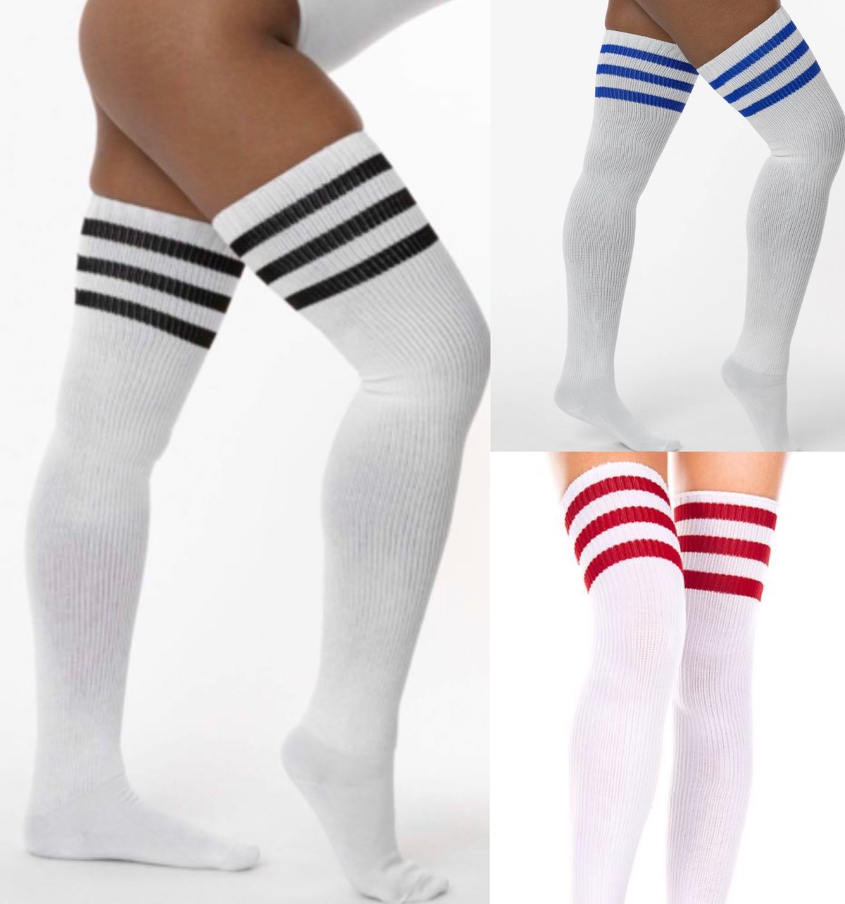 Striped Thigh High Socks Flyluxchic 1374