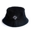 BUCKET HAT black X while logo