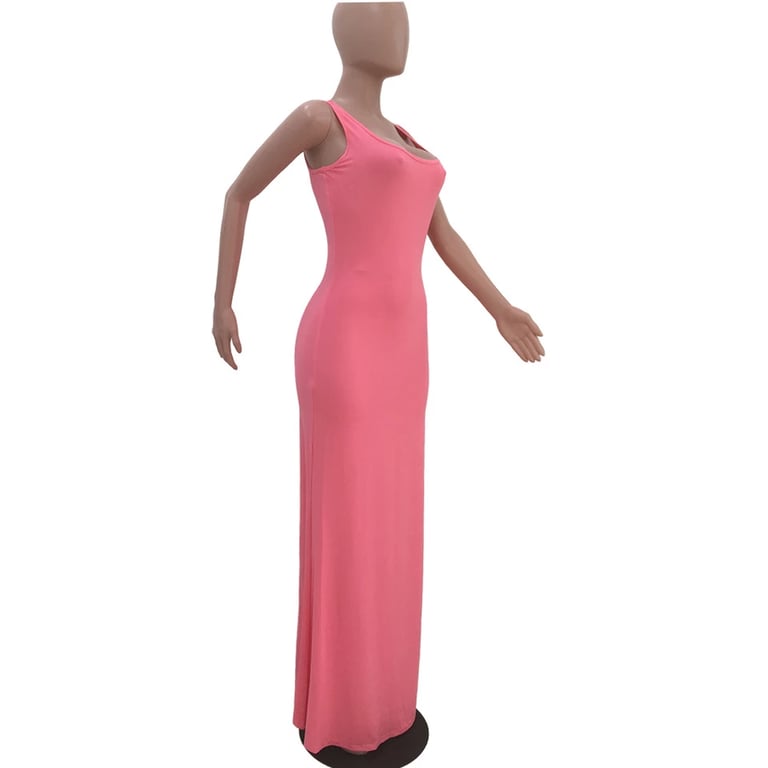 Solid color dress Image 3