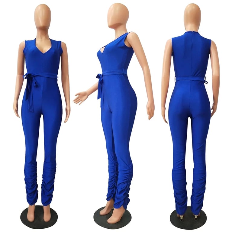 Stacked Leg Solid Jumpsuit  Image 3