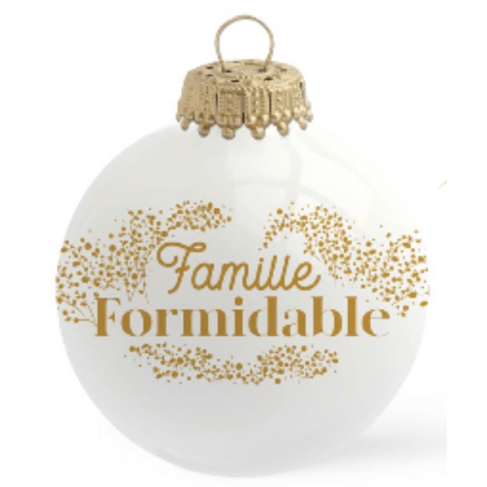 Image of Boule de Noël personnalisée Famille Formidable