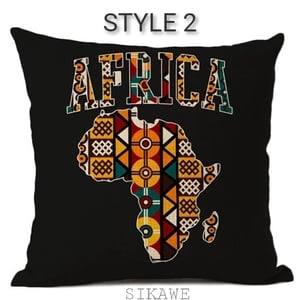 Image of NAADU COLLECTION-Map of Africa Cushion Covers