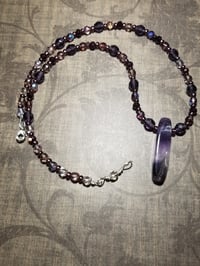 Image 1 of Amethyst and Czech Glass and Crystal Necklace