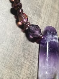 Image 2 of Amethyst and Czech Glass and Crystal Necklace