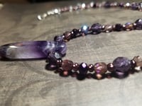 Image 4 of Amethyst and Czech Glass and Crystal Necklace