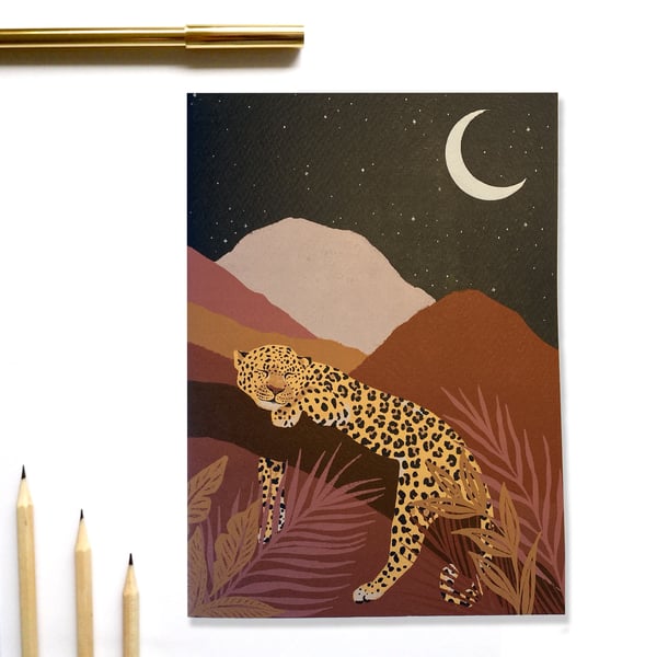 Image of A5 Night Leopard Notebook