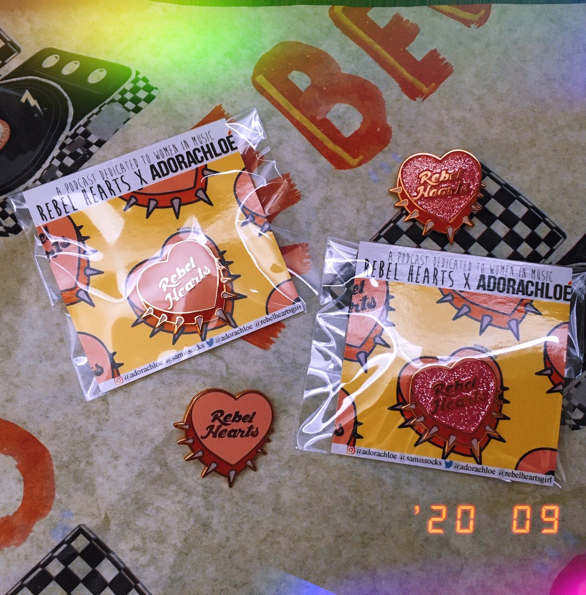 Image of Rebel Hearts x Adora Chloe Enamel Pins