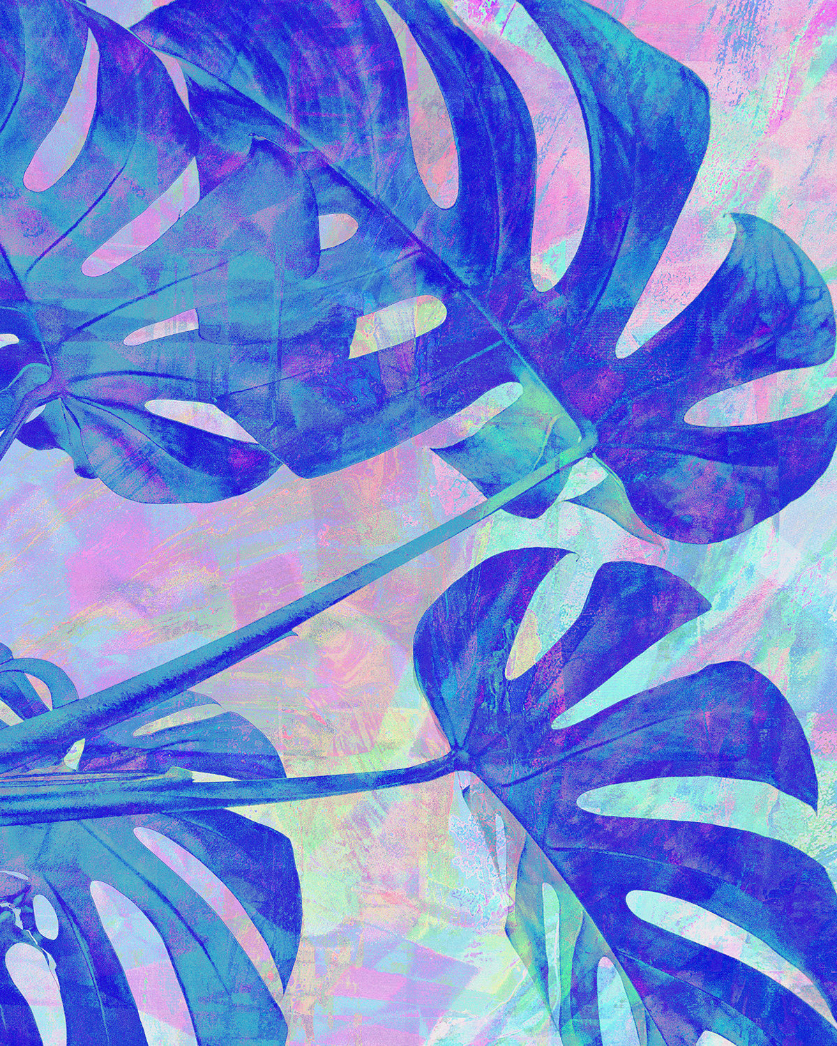 Image of Blue Leaf - Framed Art