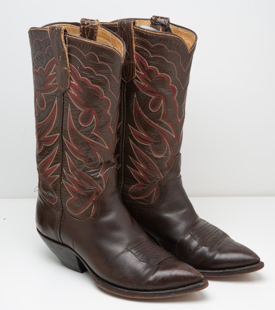 Vitnage — Vitnage Custom Made Texas Brown Leather Cowboy Boots Mens ...