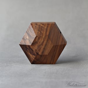 Image of Rotating hexagon proposal ring box by Woodstorming - ready to ship