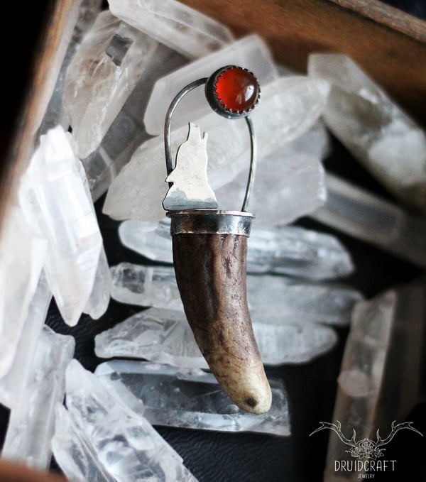 Image of Blood Moon Antler Necklace