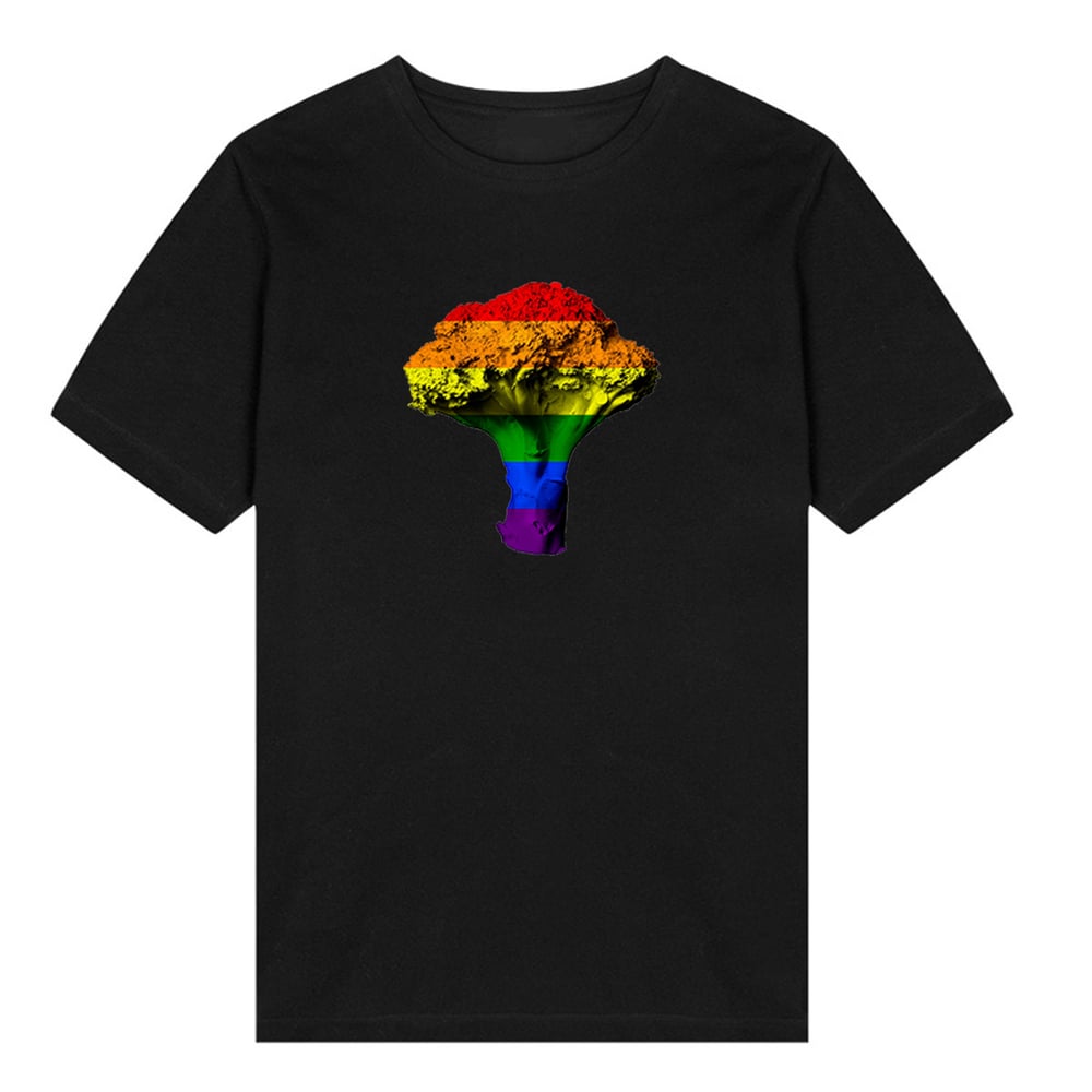 Image of RAINBOW BROCCOLI T-SHIRT (Black)