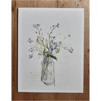 Image 1 of Vase of forget-me-nots