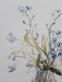 Image 2 of Vase of forget-me-nots