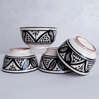 Image 3 of 2 MOROCCAN MINI BOWLS - BLACK PATTERNS