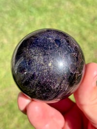 Image 5 of Charoite Aegirine & Pyrite Sphere I Siberia Russia #2952 